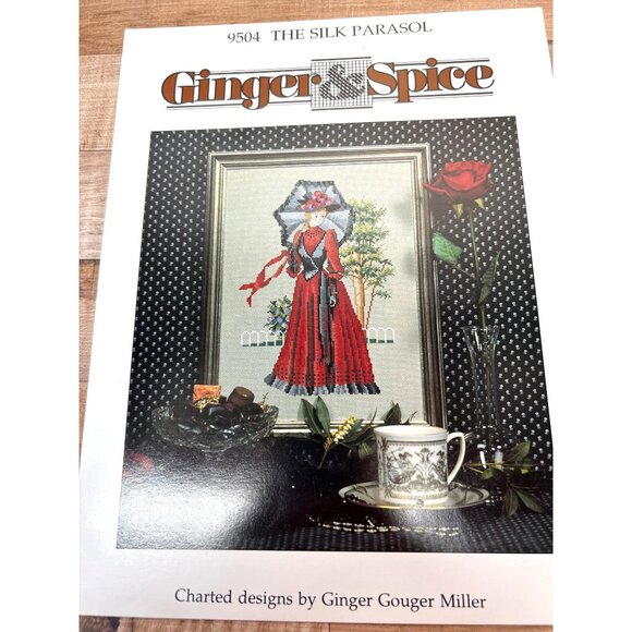 The Silk Parasol Cross Stitch Pattern By Ginger & Spice - Picture 2 of 3